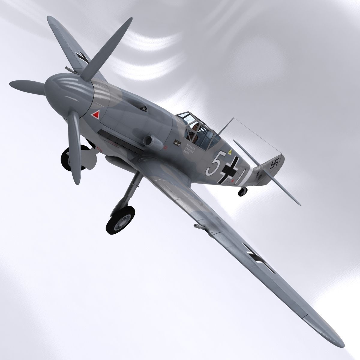 Messerschmitt BF109 F1 3D model_22