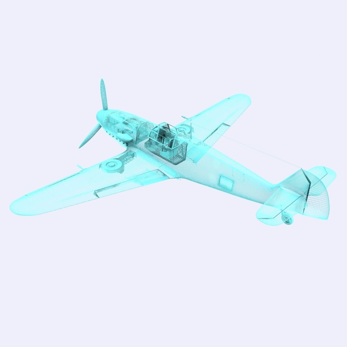 Messerschmitt BF109 F1 3D model_17
