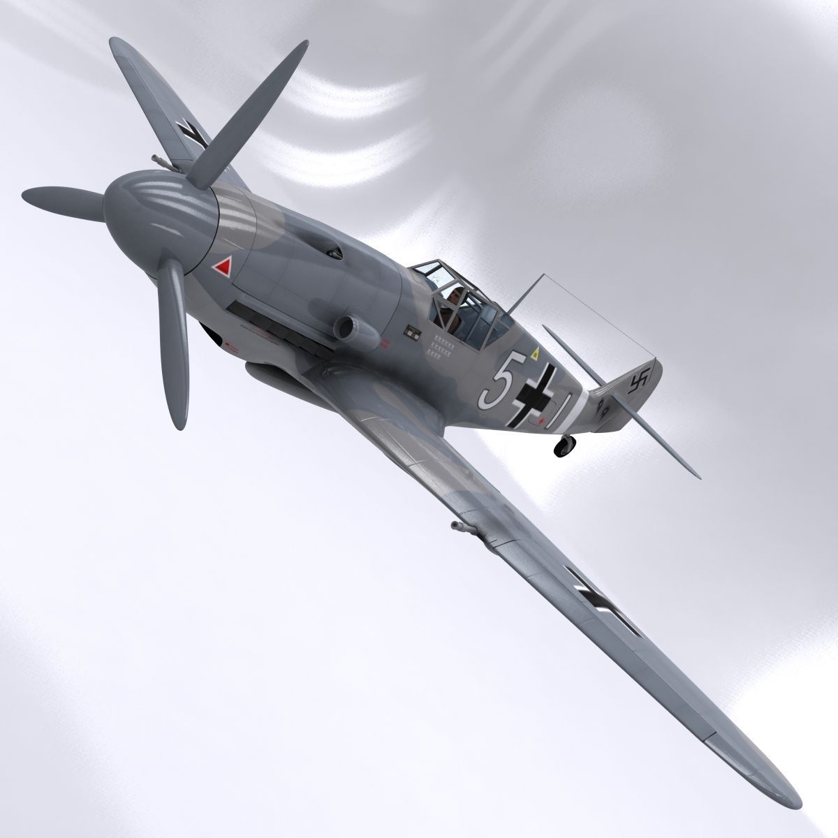 Messerschmitt BF109 F1 3D model_23