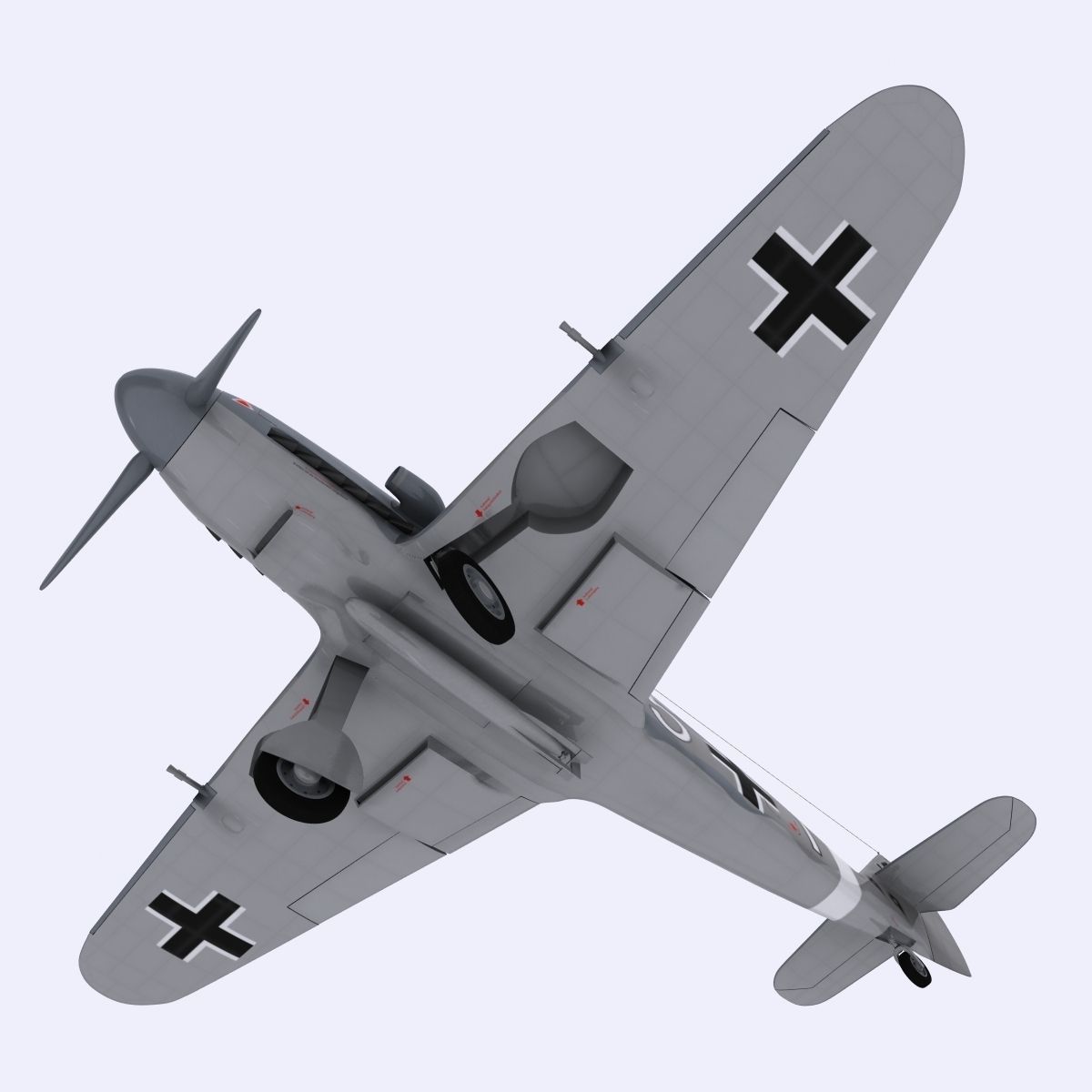 Messerschmitt BF109 F1 3D model_21