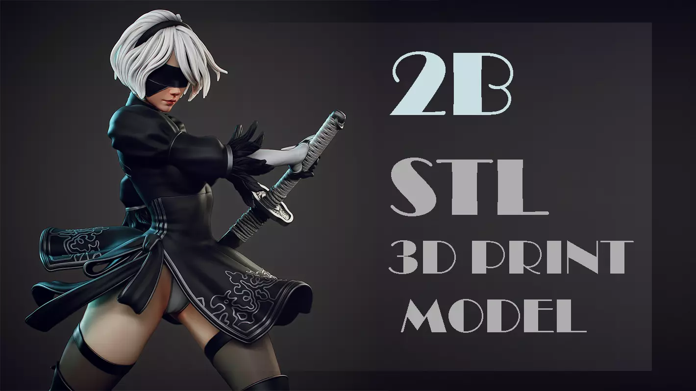2B Fanart Updated 3D print model_0