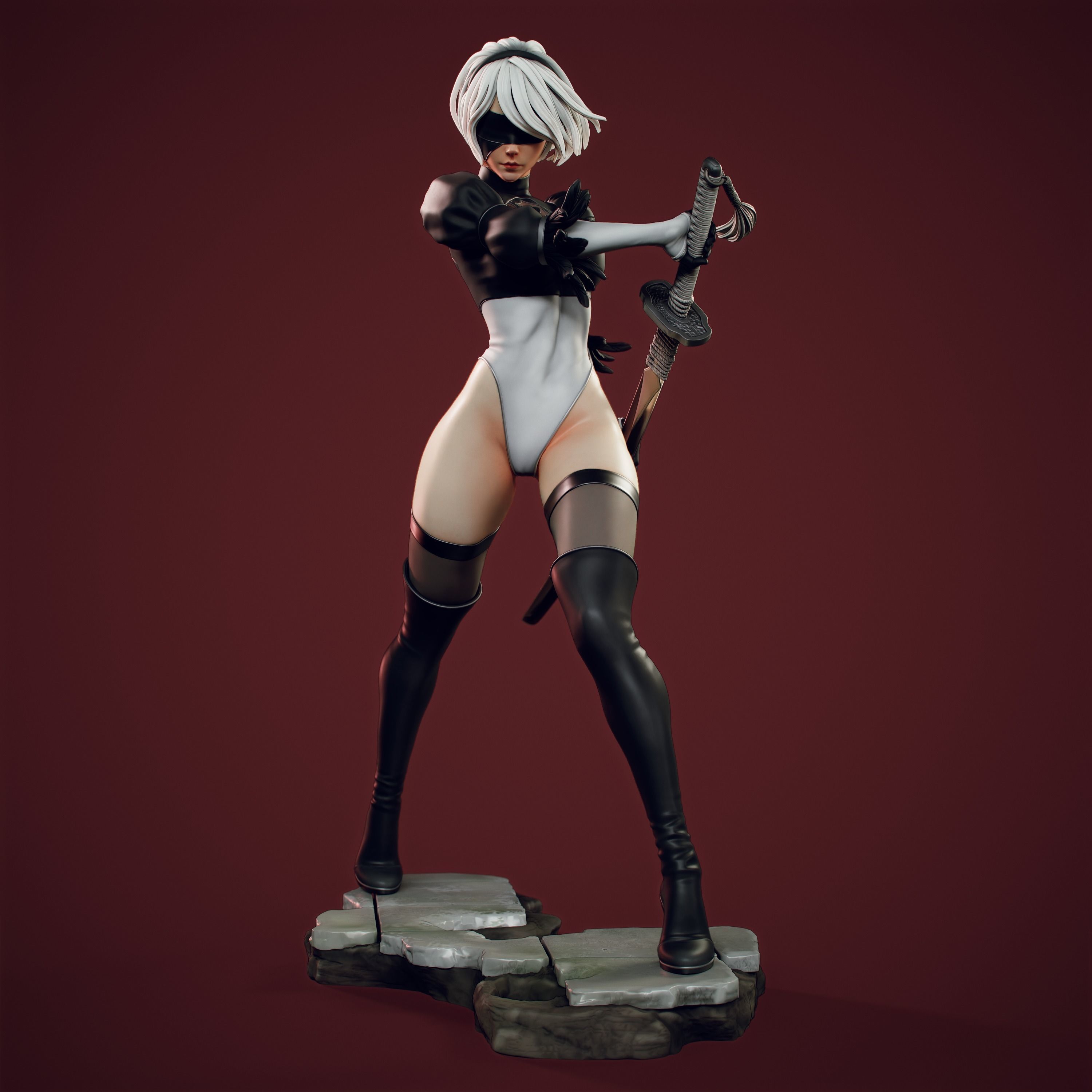 2B Fanart Updated 3D print model_5
