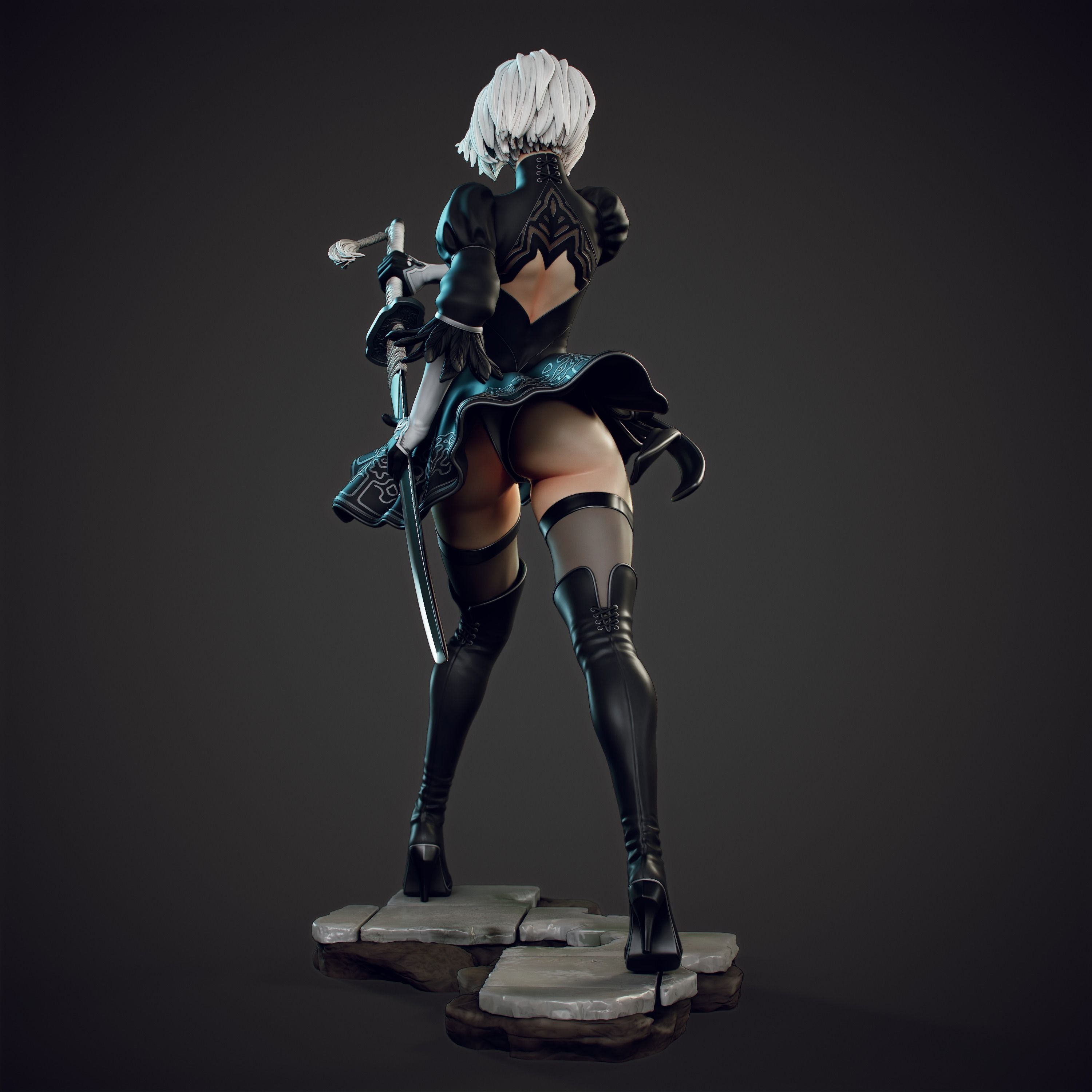 2B Fanart Updated 3D print model_4