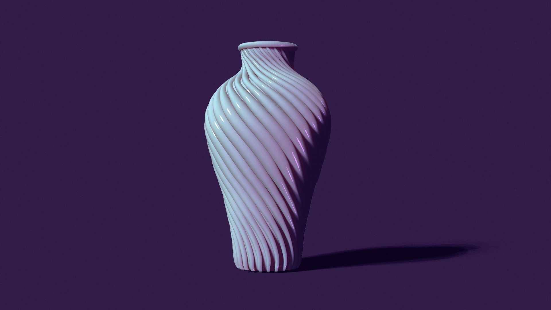 Set of five vases 3D print model_6