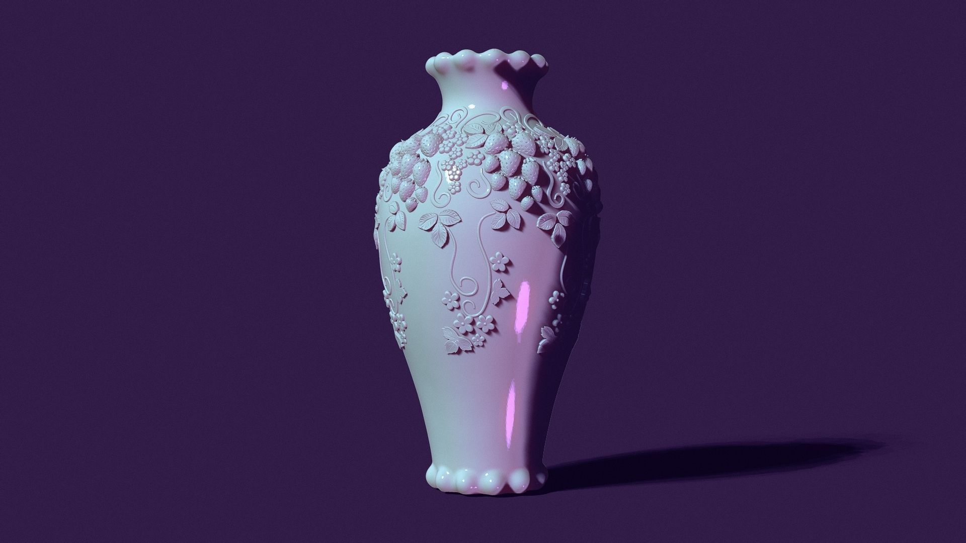 Set of five vases 3D print model_9