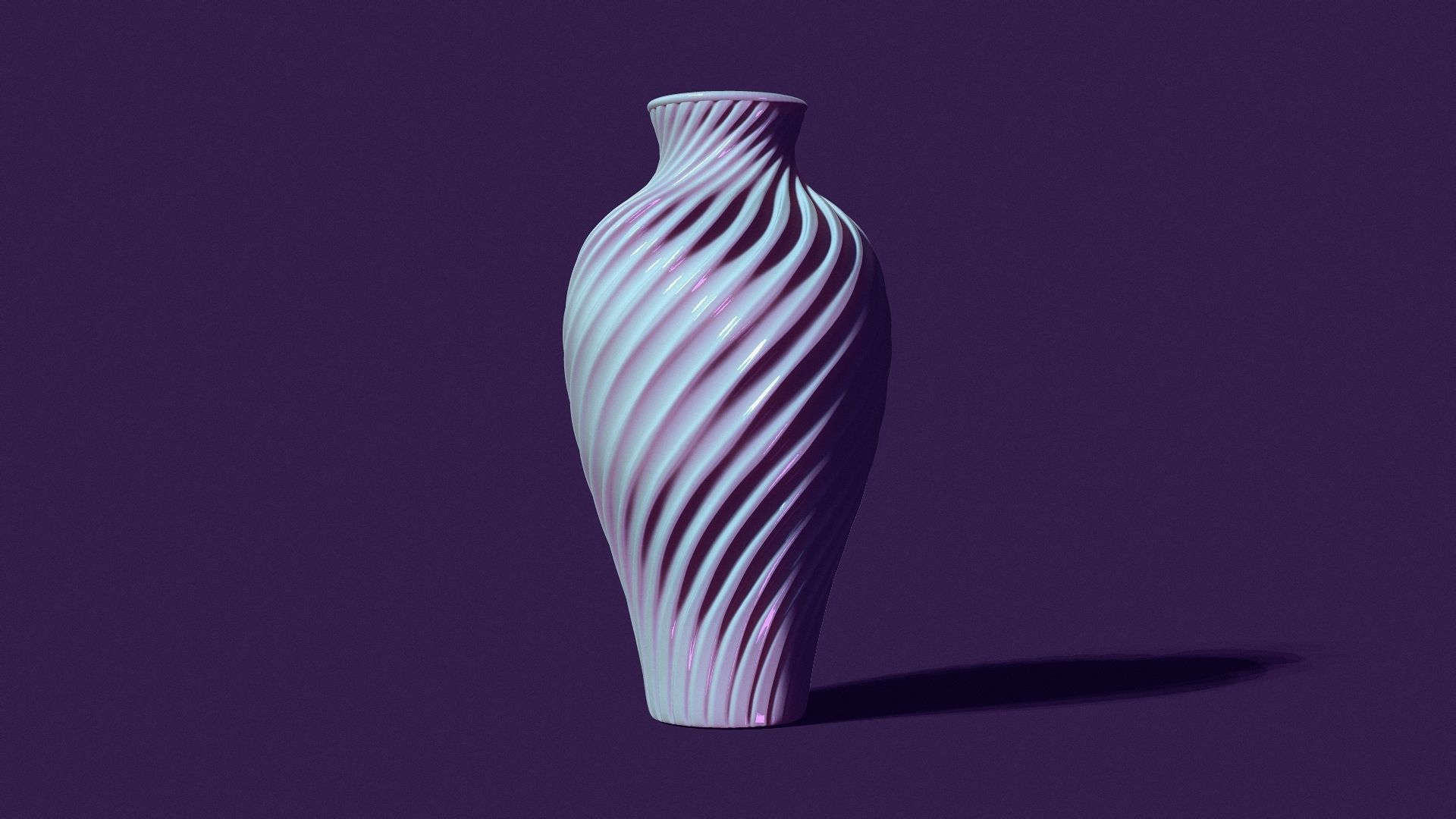 Set of five vases 3D print model_8