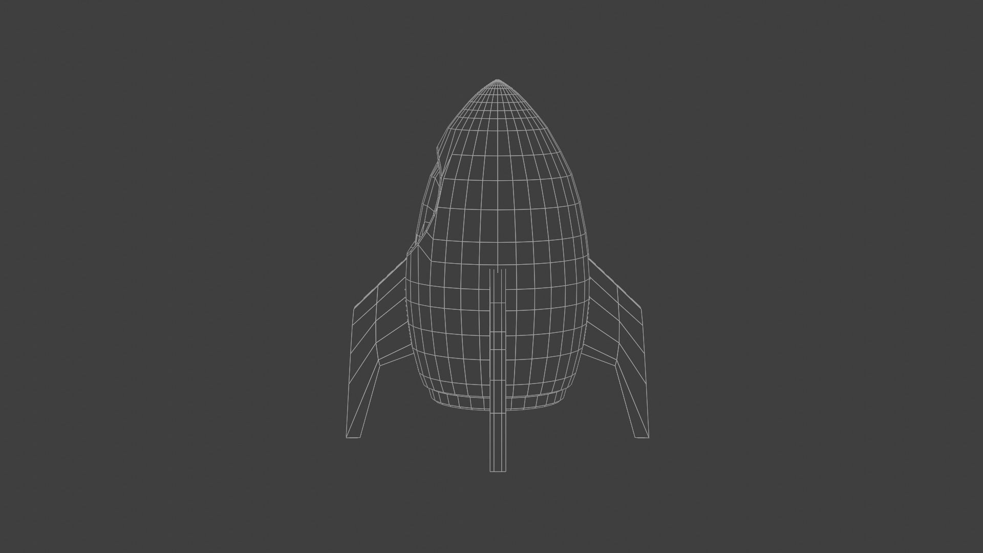 Rocket Toy Figure Low-poly 3D model_8