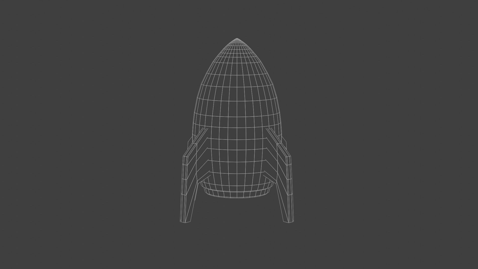 Rocket Toy Figure Low-poly 3D model_10