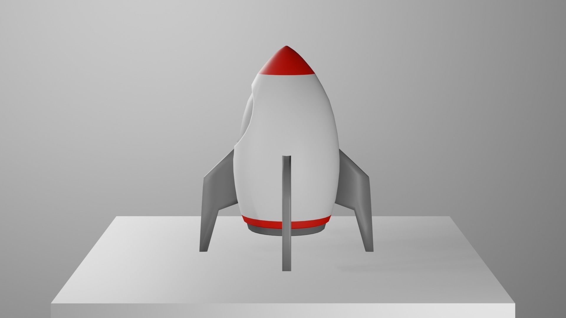 Rocket Toy Figure Low-poly 3D model_2