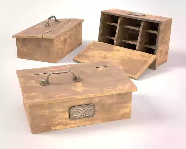 Vintage wooden secretary box