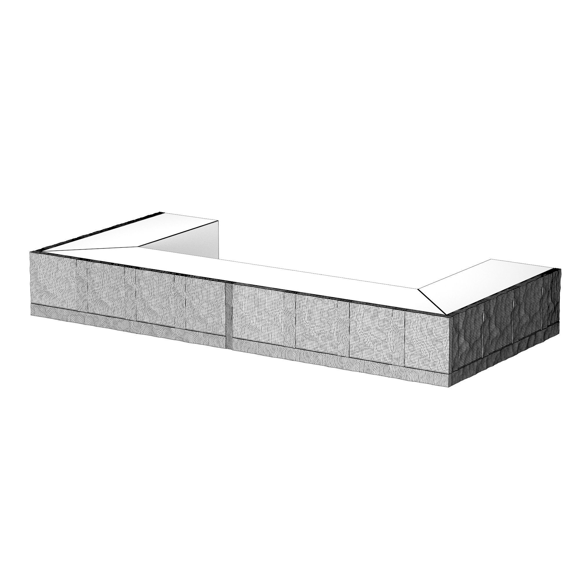 reception lobby desk rock 3D model_5