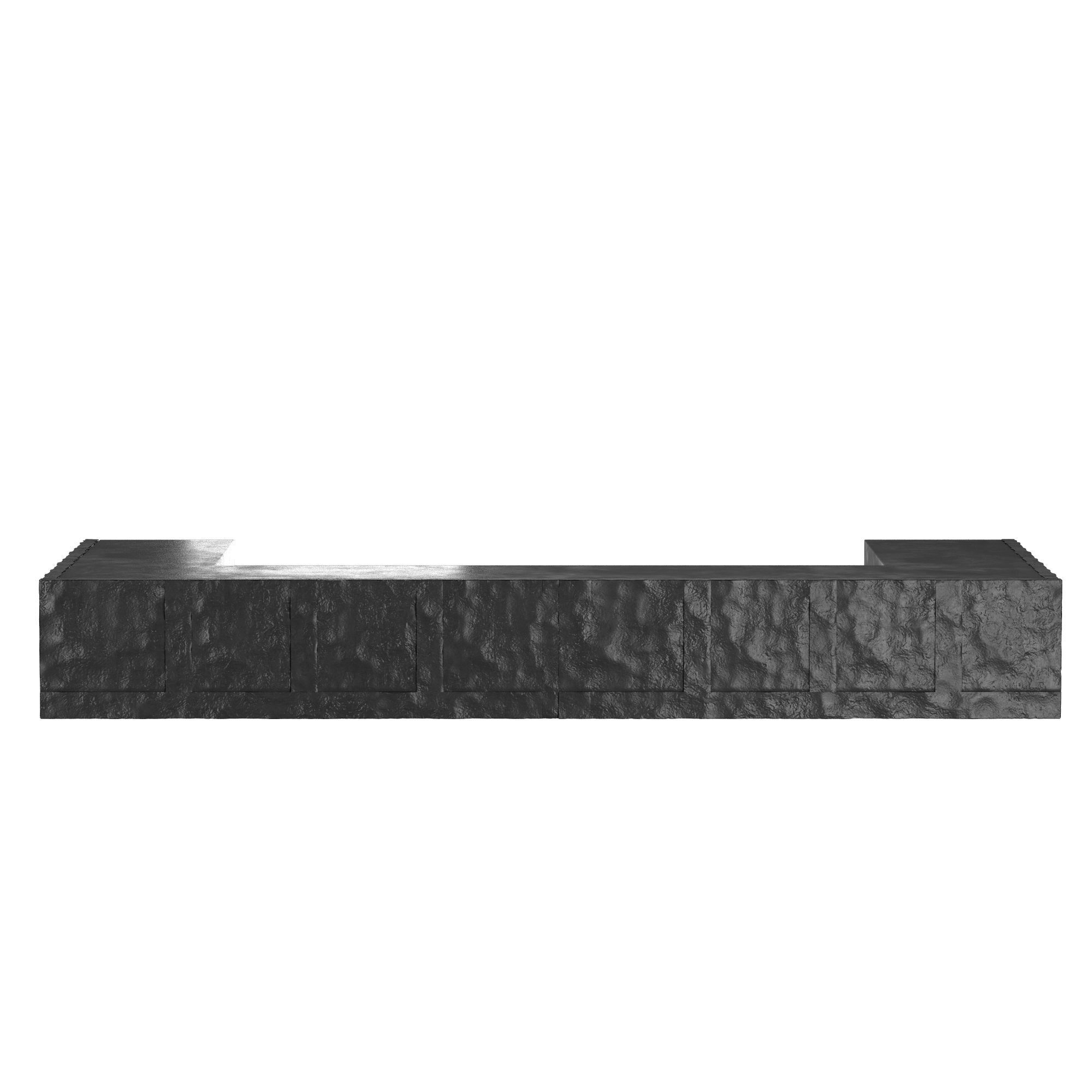 reception lobby desk rock 3D model_2