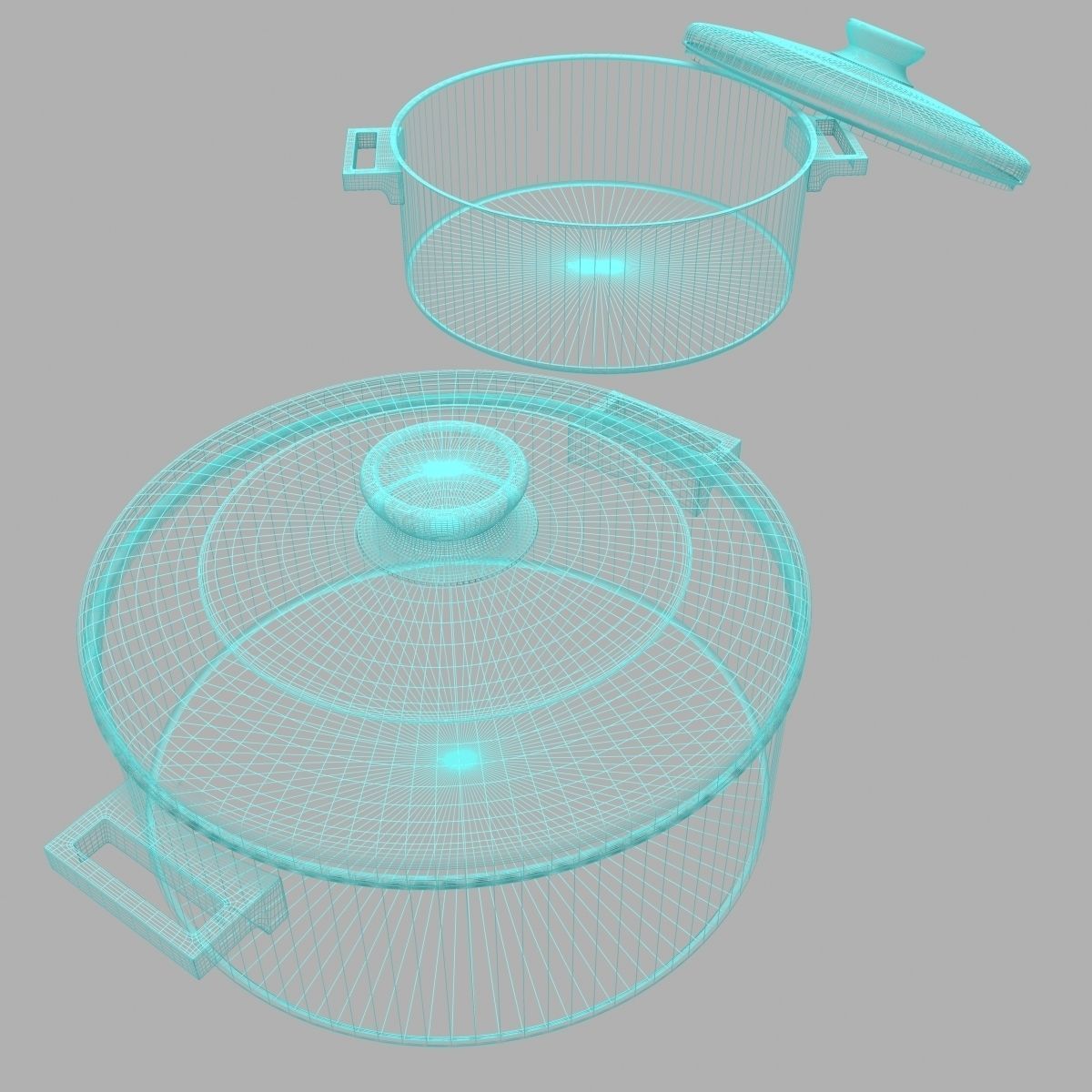 Cookware Pot 3D model_3