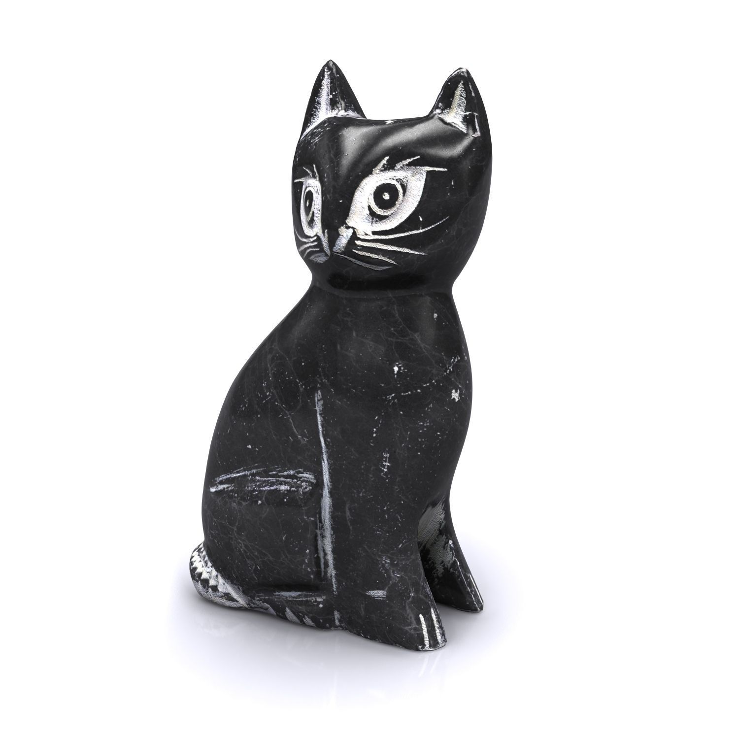 Statuette - Black Cat 3D model_11