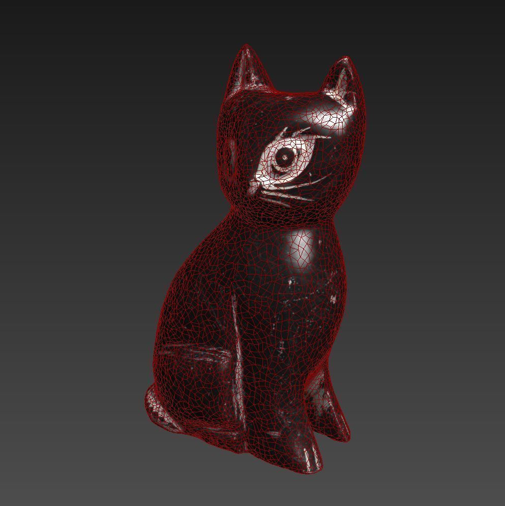 Statuette - Black Cat 3D model_12
