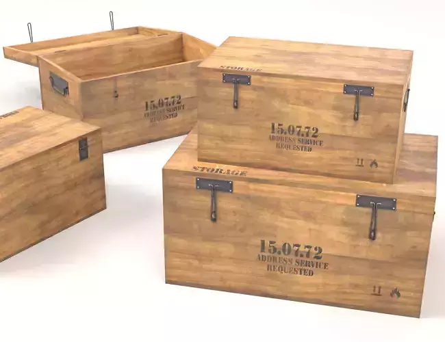 Wooden storage box