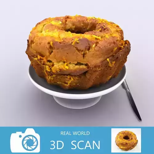 Homemade Orange Cake 3D model