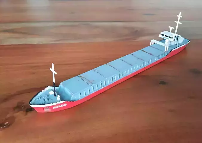 COASTAL CARGO SHIP WATERLINE MODEL - 3D MODEL FOR PRINTING 3D print model