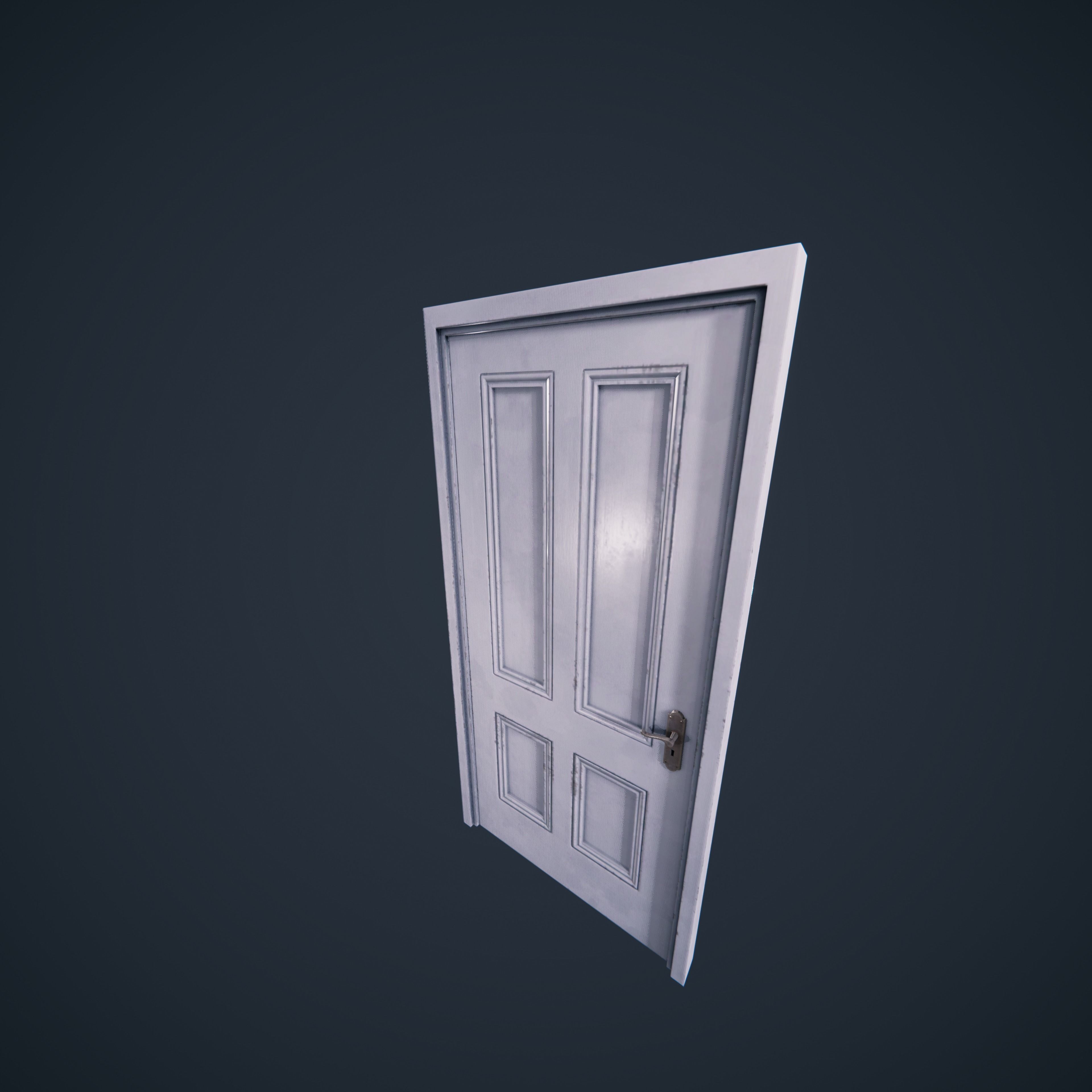 Door Wood M3 HDRP Low-poly 3D model_6