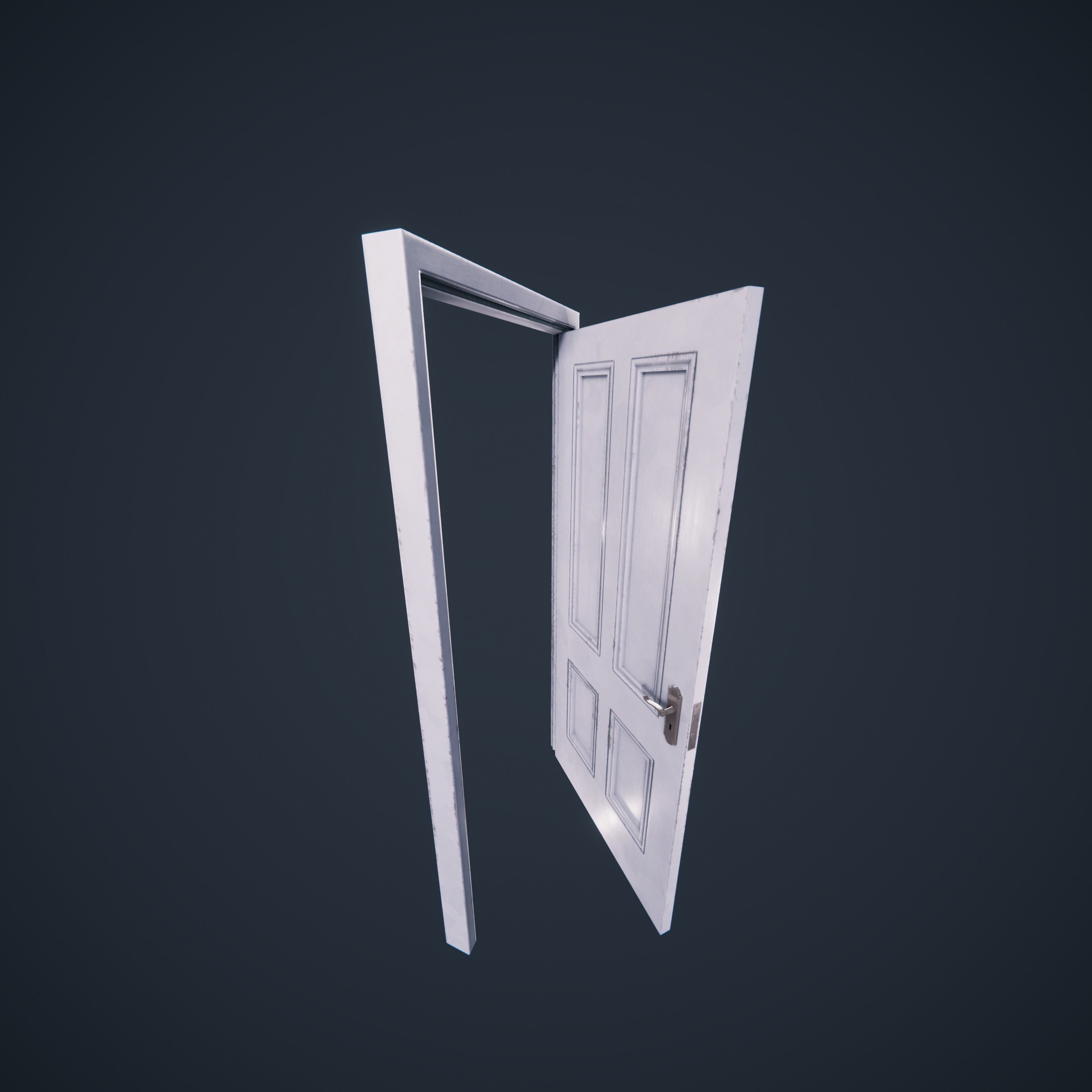 Door Wood M3 HDRP Low-poly 3D model_15