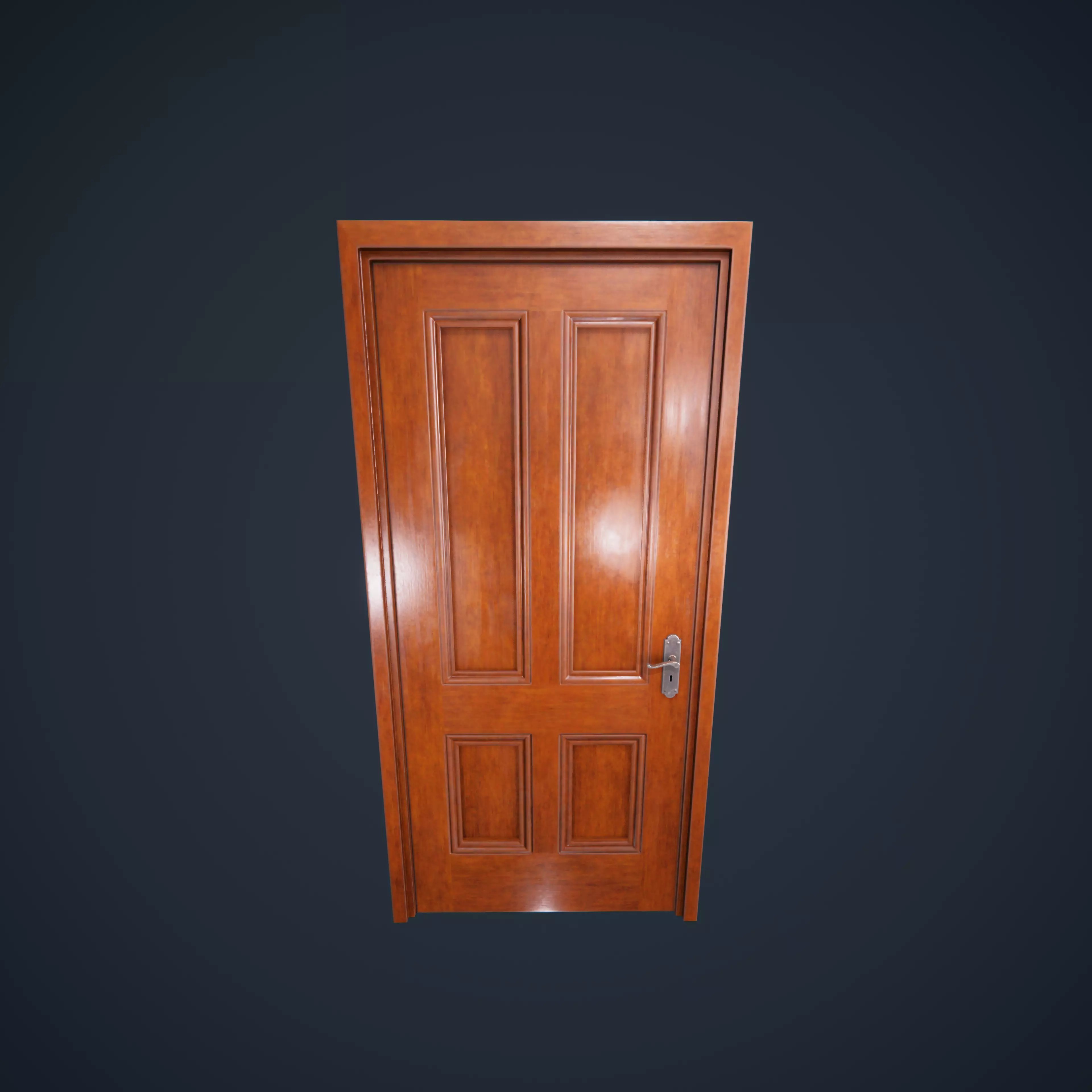 Door Wood M3 HDRP Low-poly 3D model_0