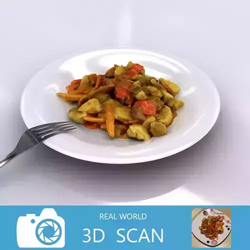 Chicken Saute 3D model