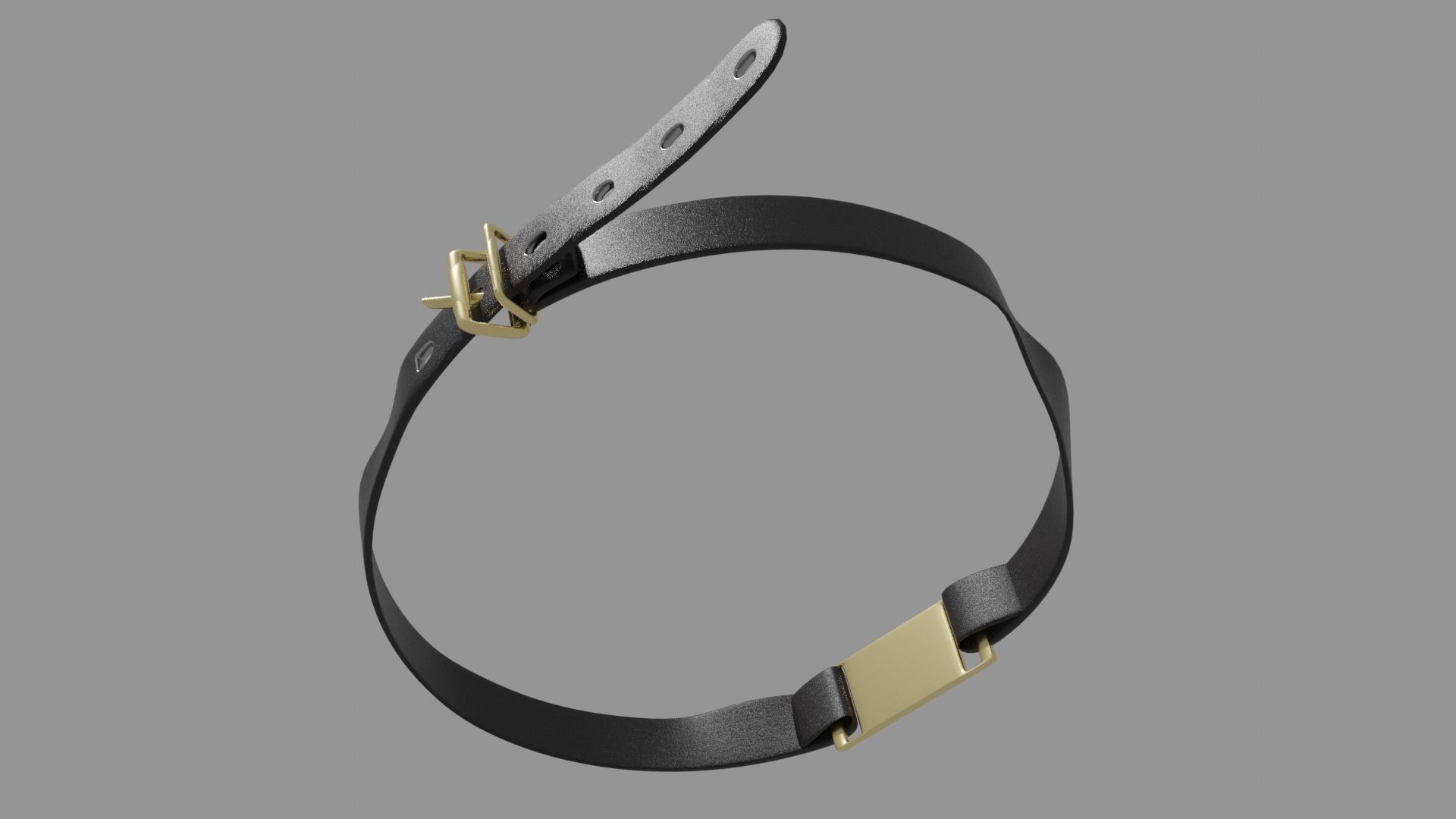 Slut Choker Necklace Low-poly 3D model_6