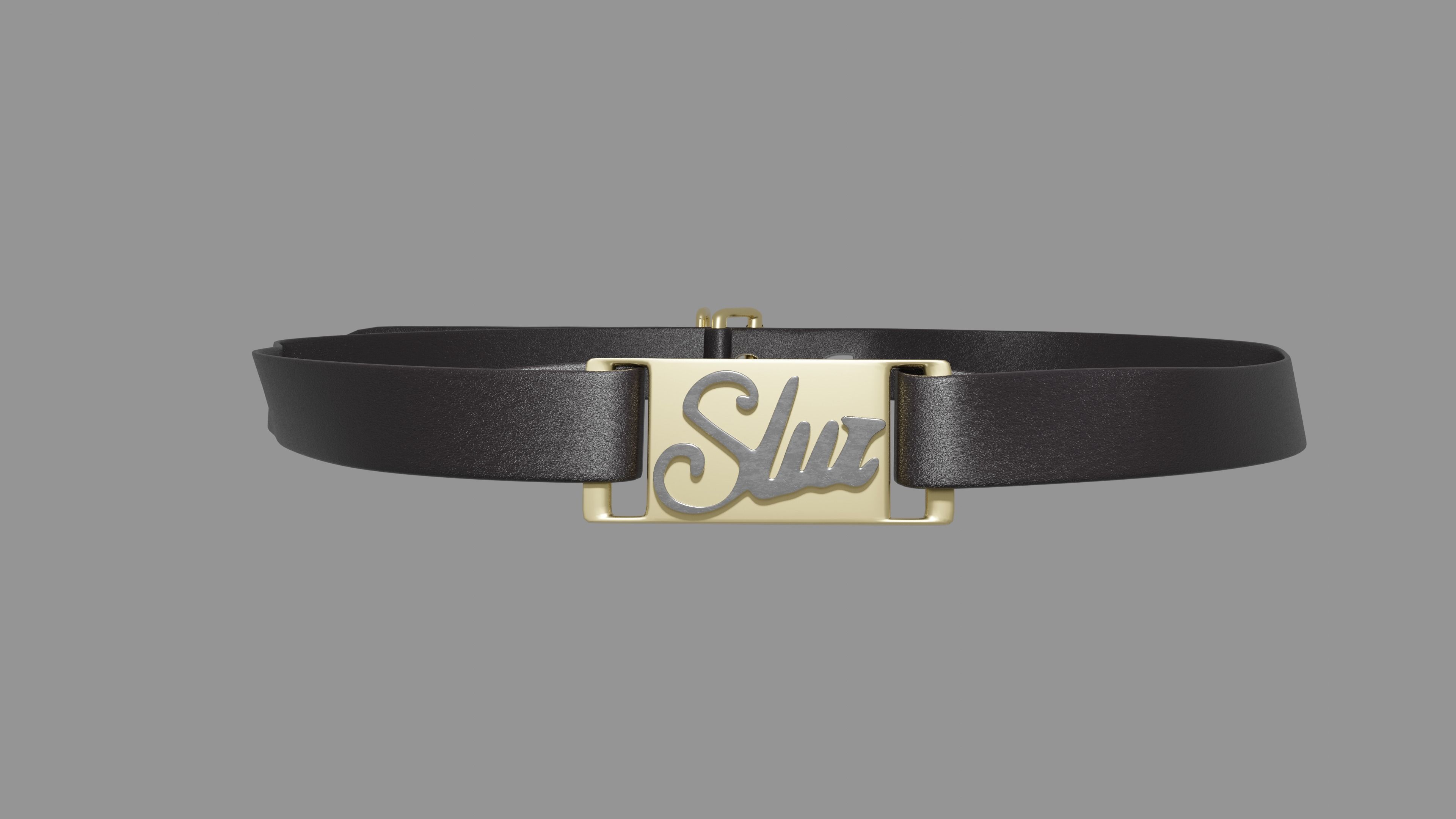 Slut Choker Necklace Low-poly 3D model_2