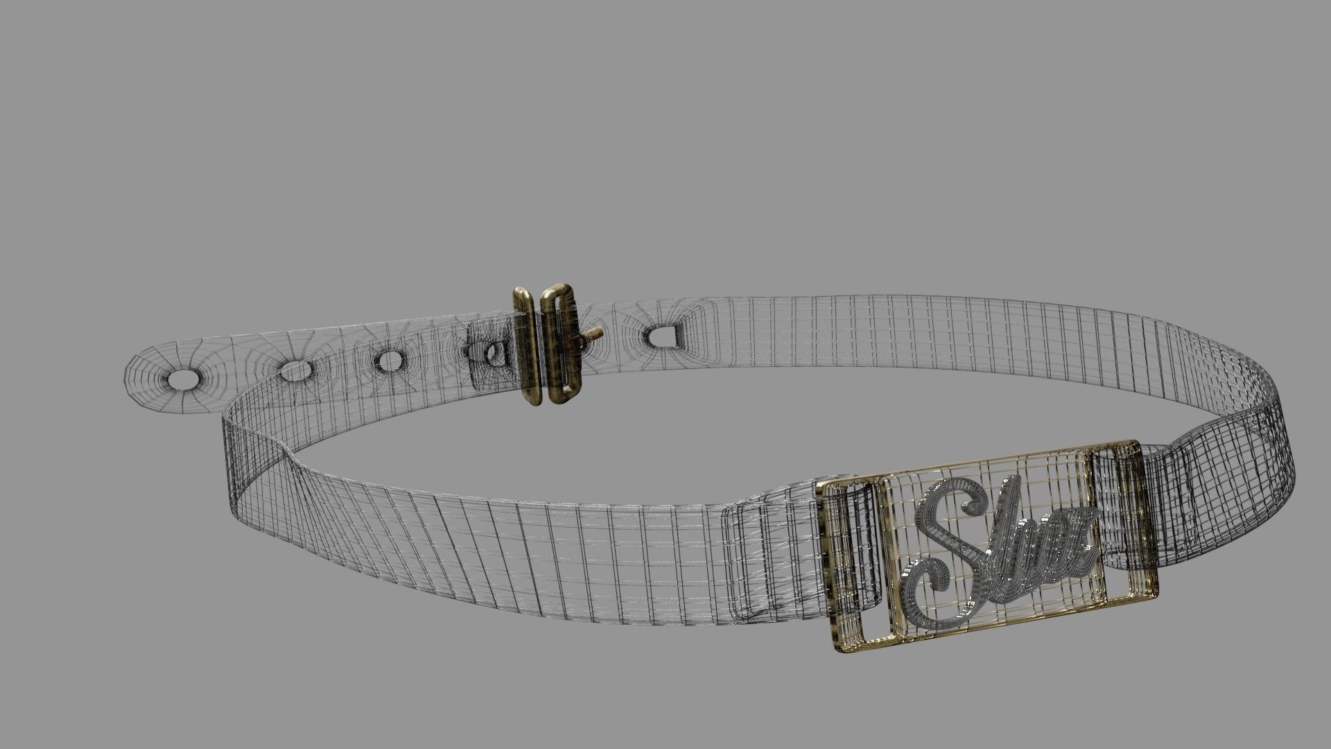 Slut Choker Necklace Low-poly 3D model_7