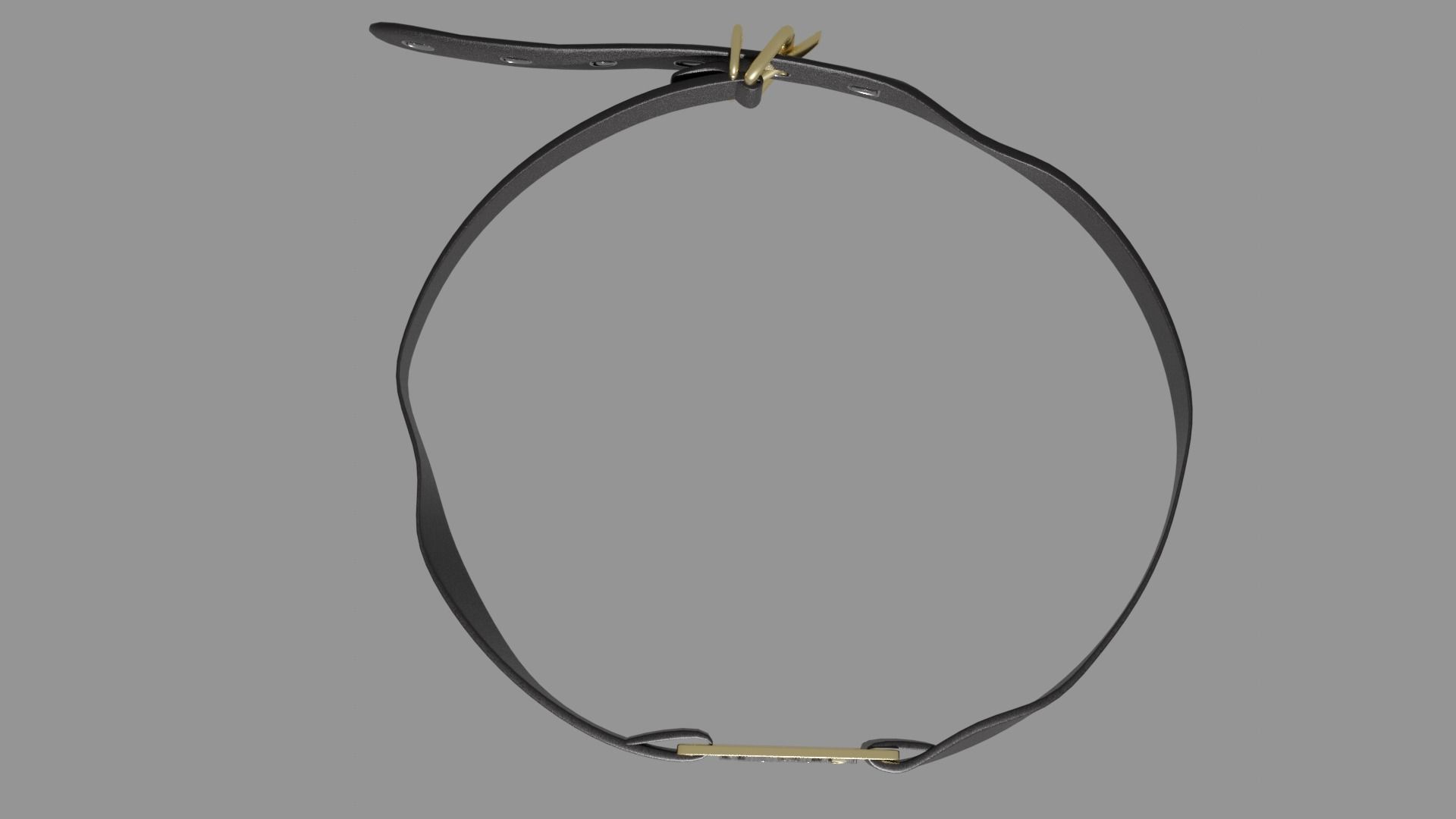 Slut Choker Necklace Low-poly 3D model_3