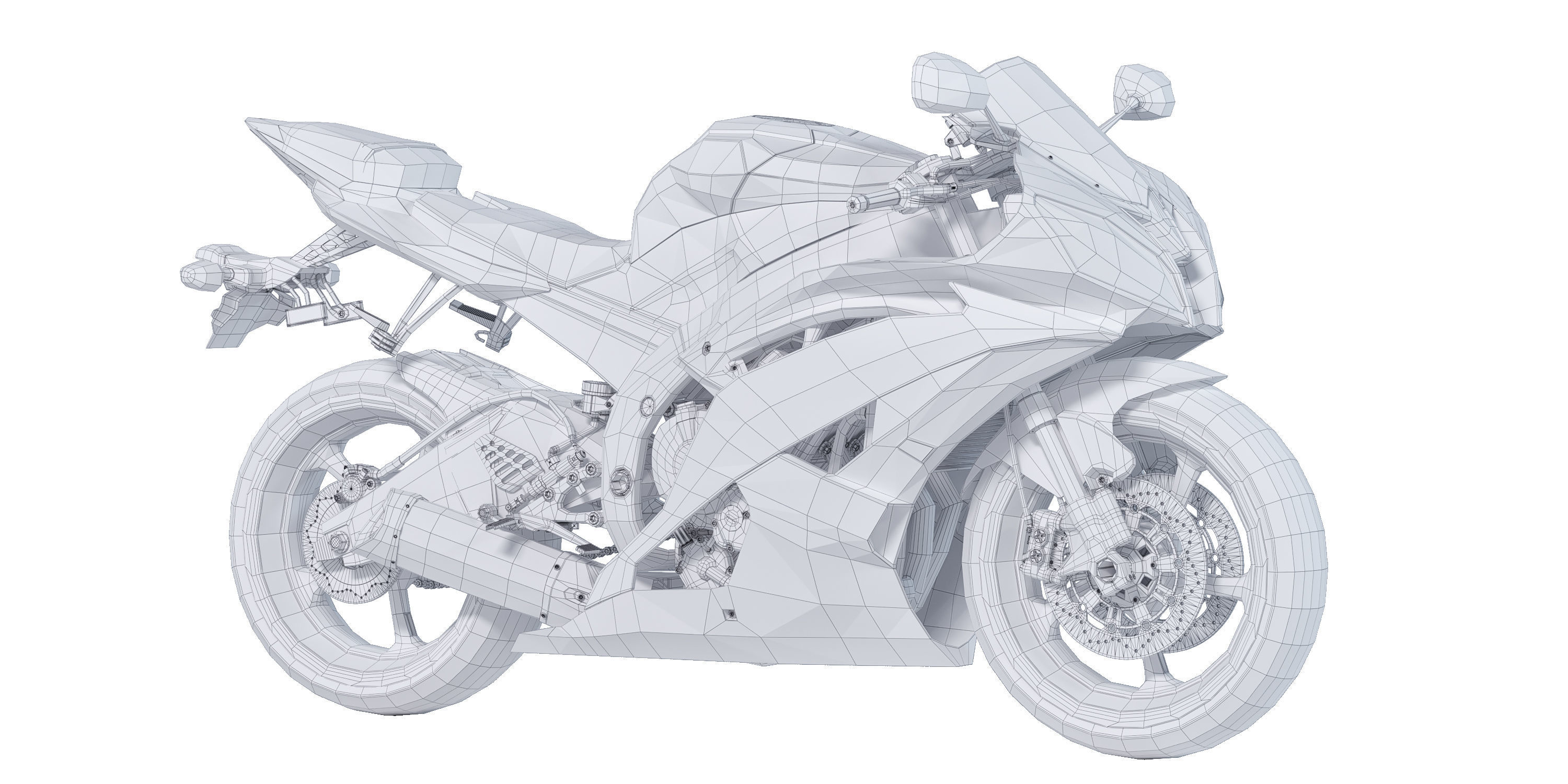 Yamaha YZF-R6 3D model_6