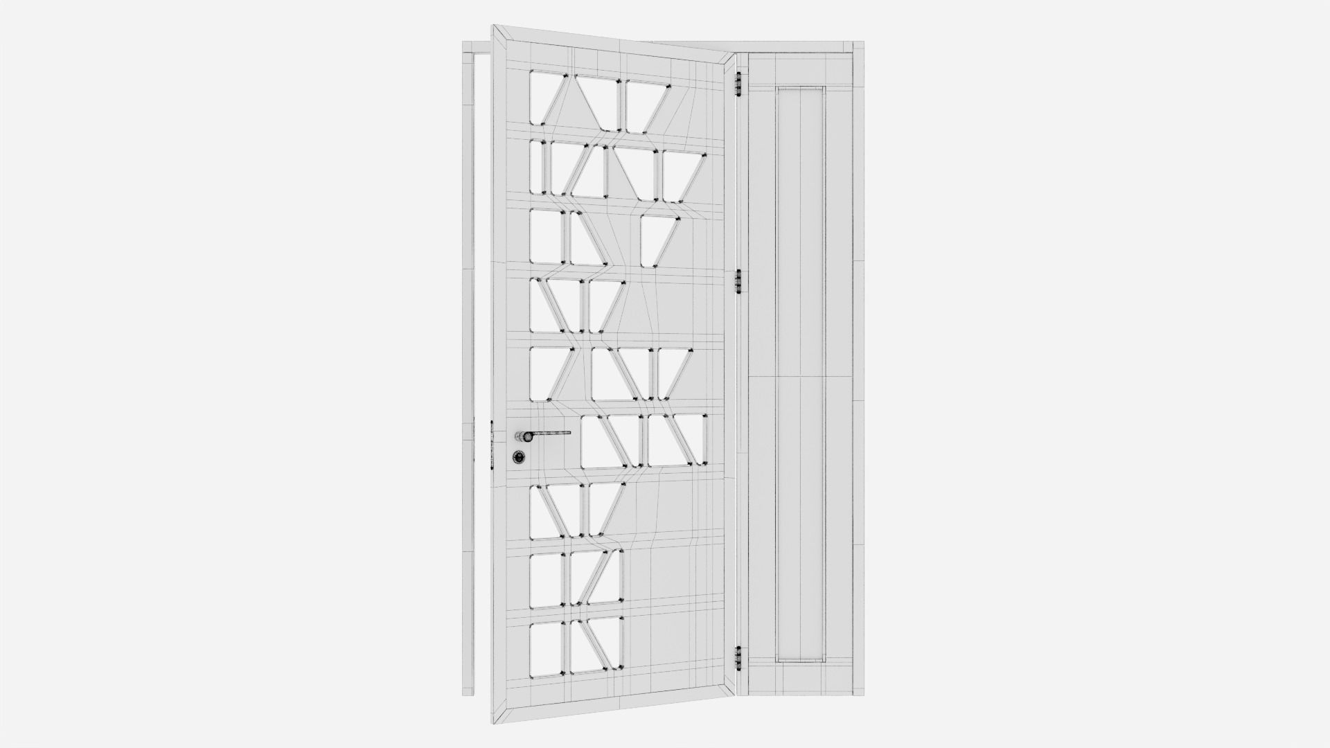 Aluminium door 349 3D model_5