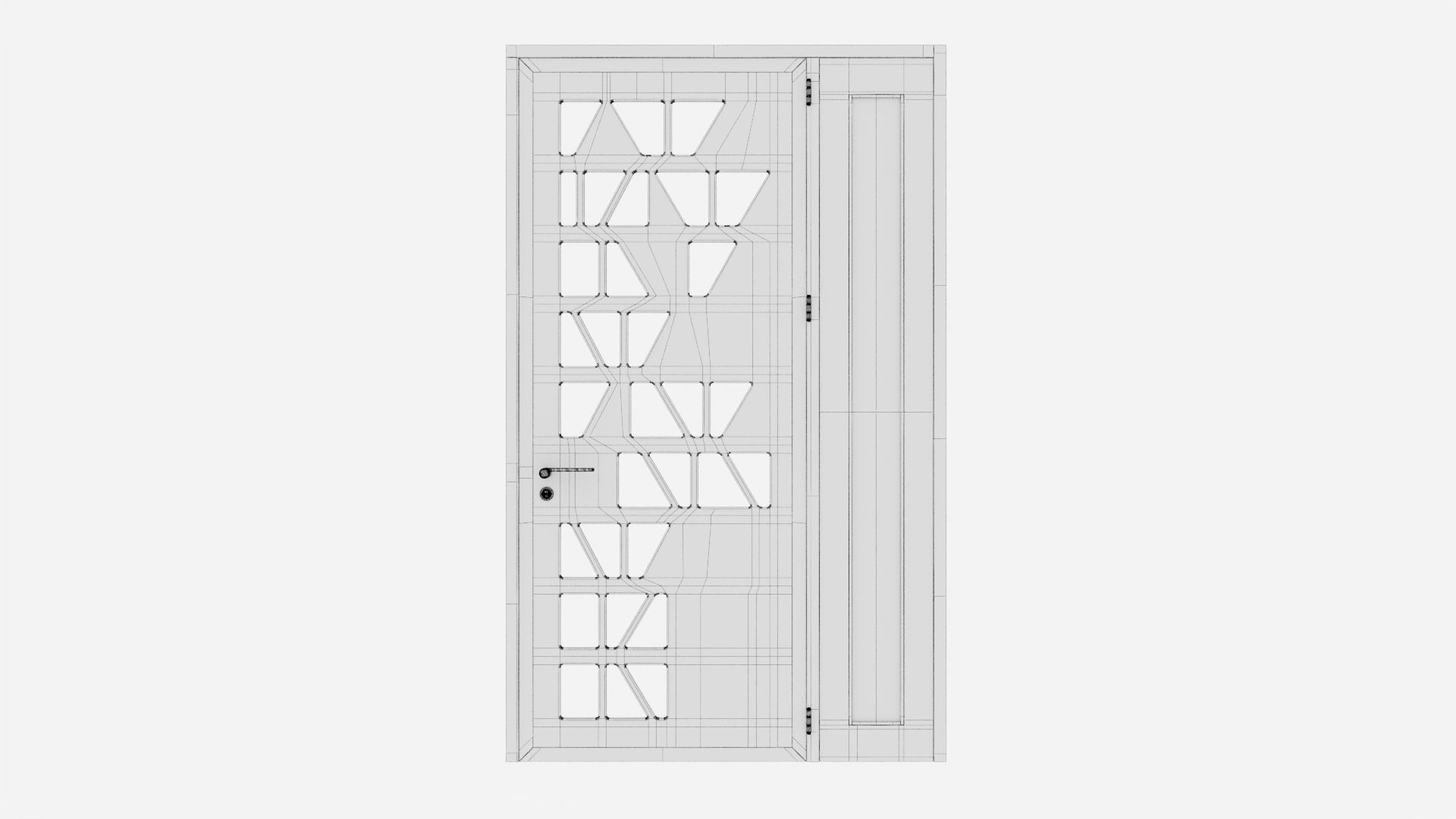 Aluminium door 349 3D model_6