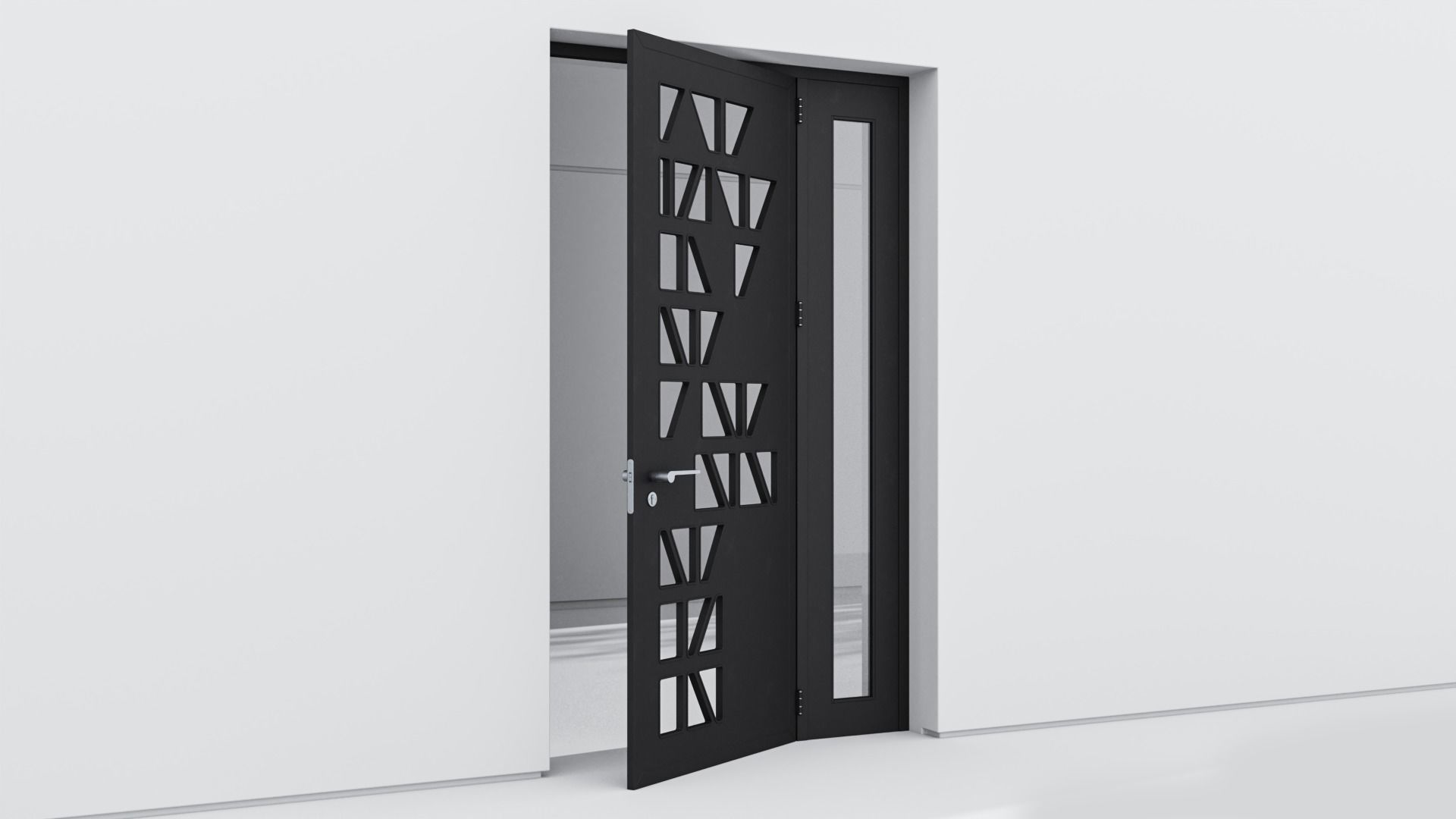 Aluminium door 349 3D model_3