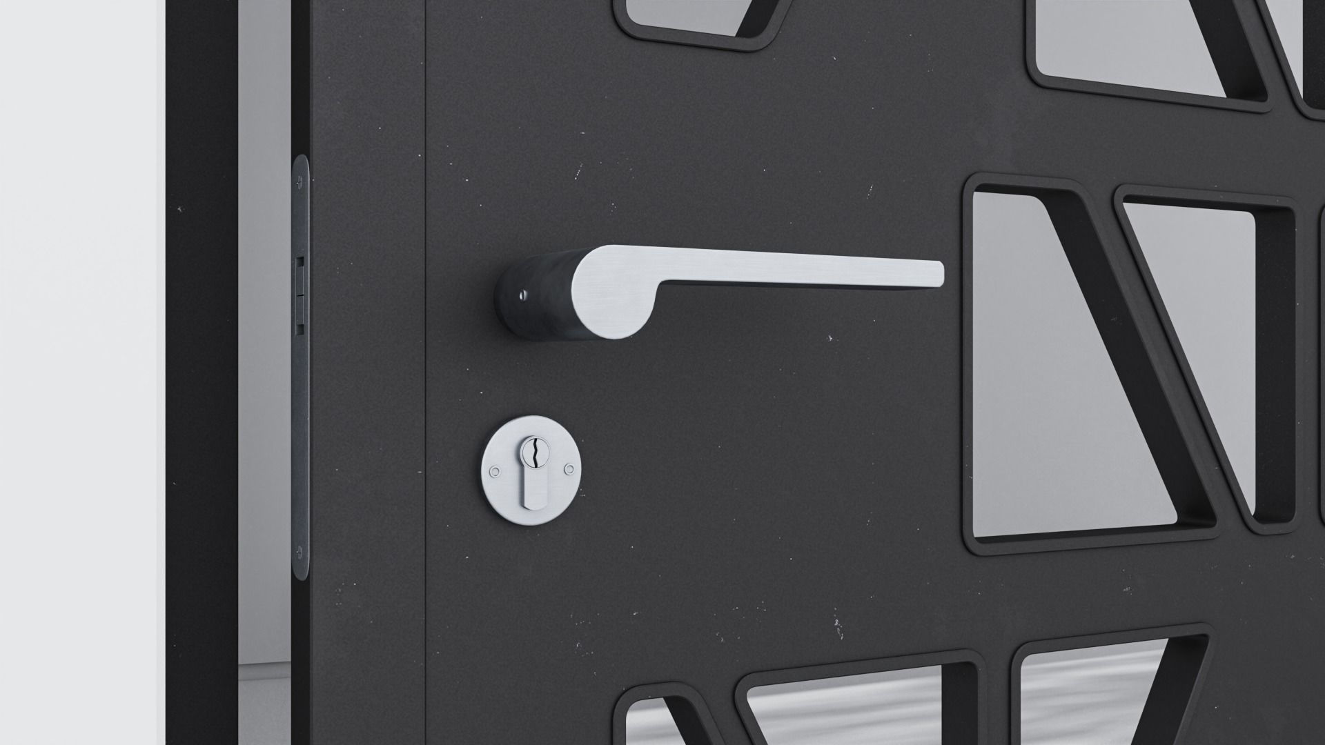 Aluminium door 349 3D model_4