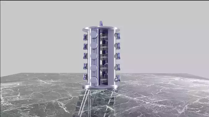 Rotating stainless glass bottle spice rack 