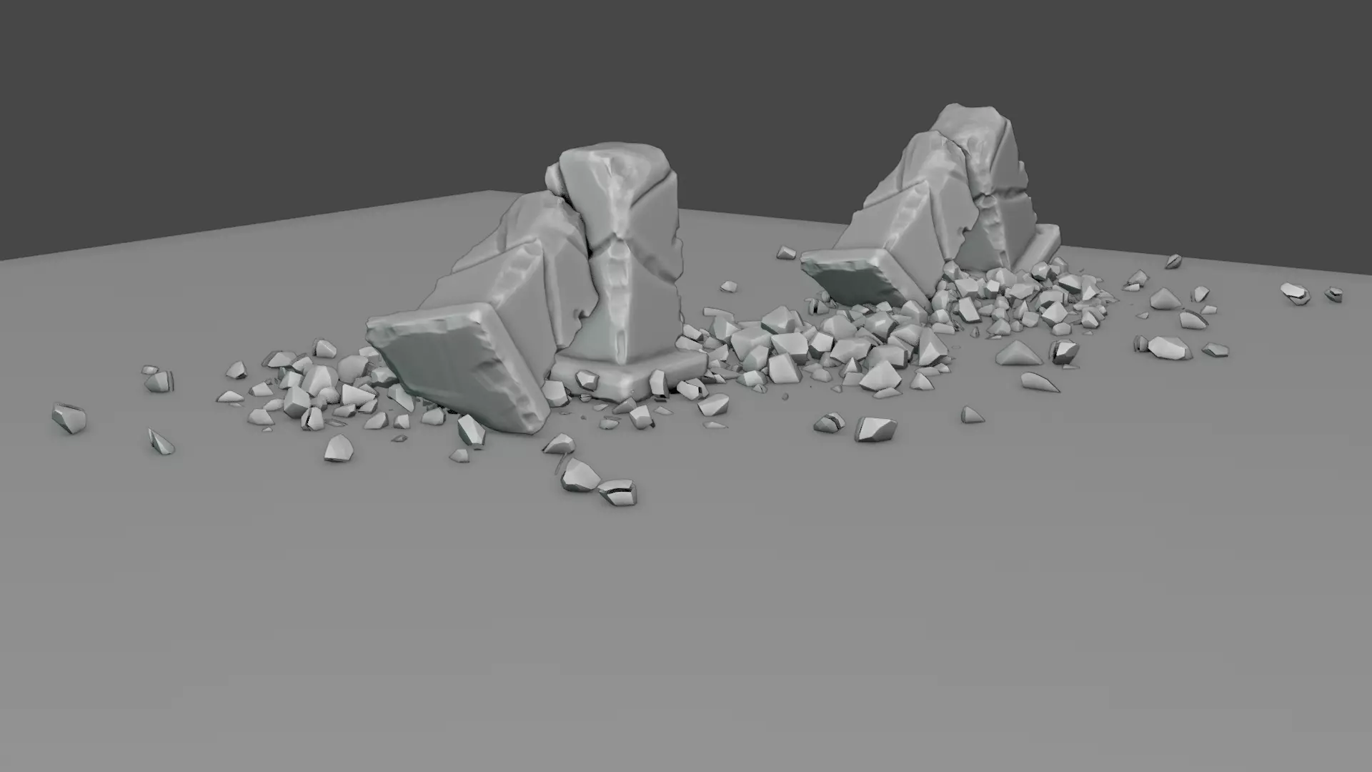 Broken Column Free 3D model