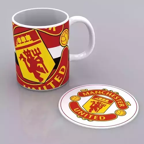Manchester United Big Crest Mug and Mat 3D model