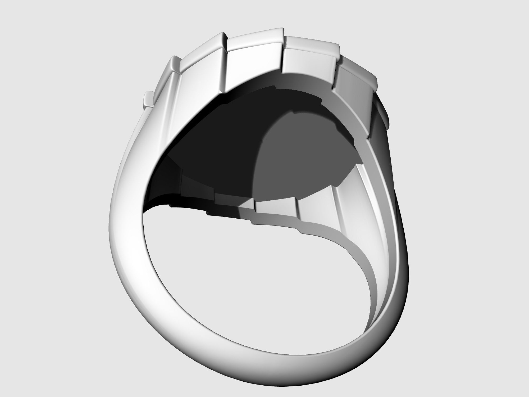 Yin Yang-Carp fishes Ring 3D print model_11