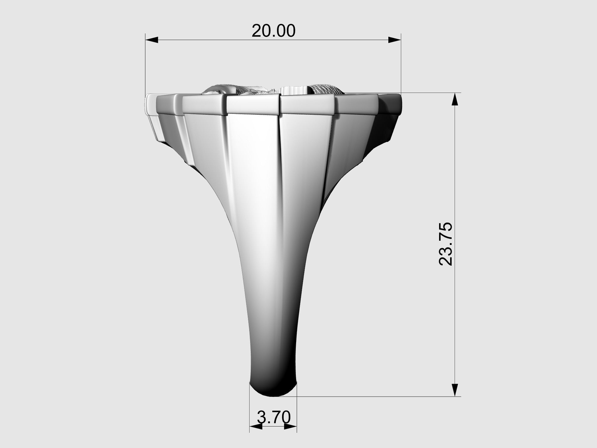 Yin Yang-Carp fishes Ring 3D print model_15