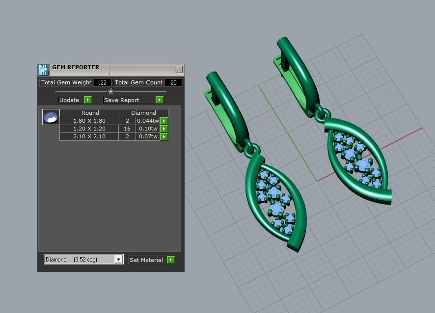earrings 3D print model_6
