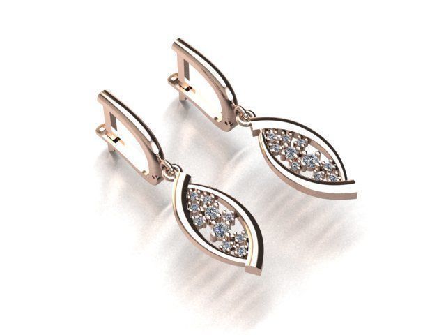 earrings 3D print model_2