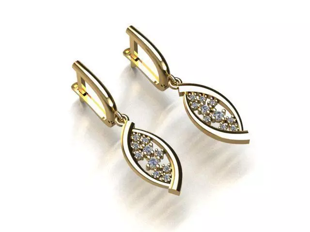 earrings 3D print model_0