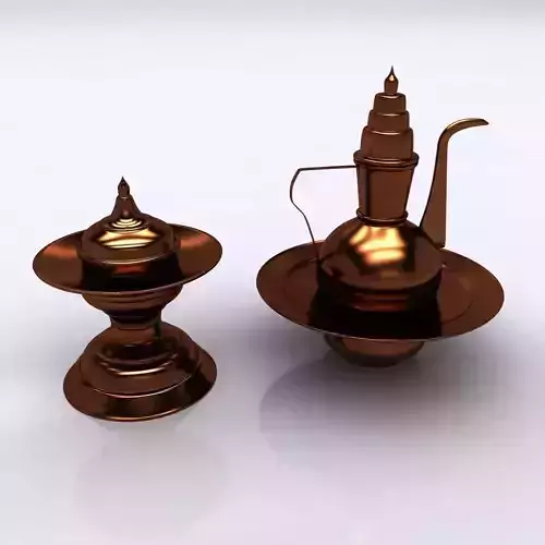 Oriental Coffee Pot and Sugar Bowl