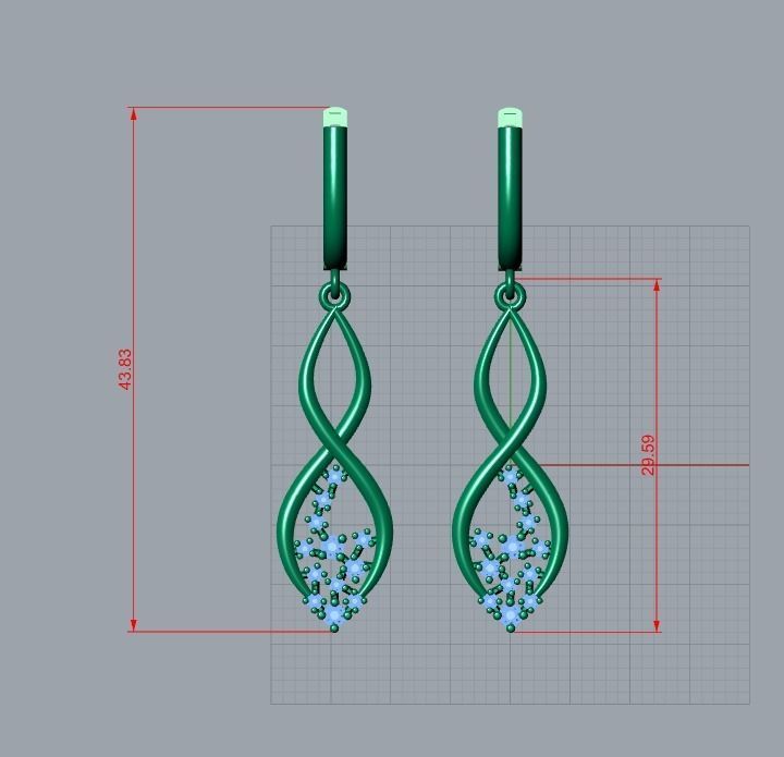 earrings 3D print model_7