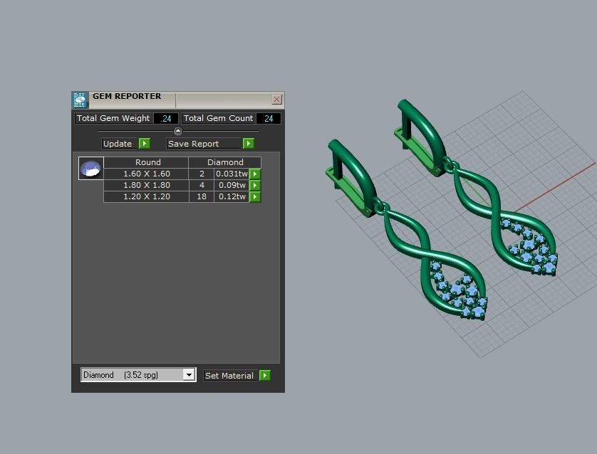 earrings 3D print model_4