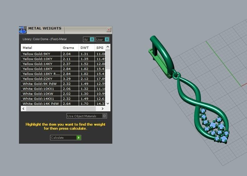 earrings 3D print model_6