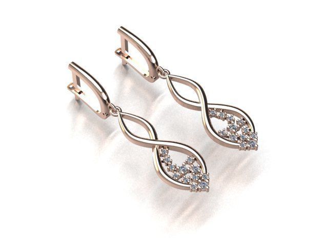 earrings 3D print model_2