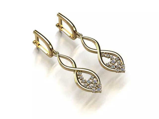 earrings 3D print model_0