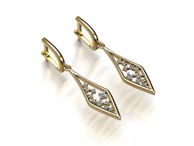 earrings 3D print model_0